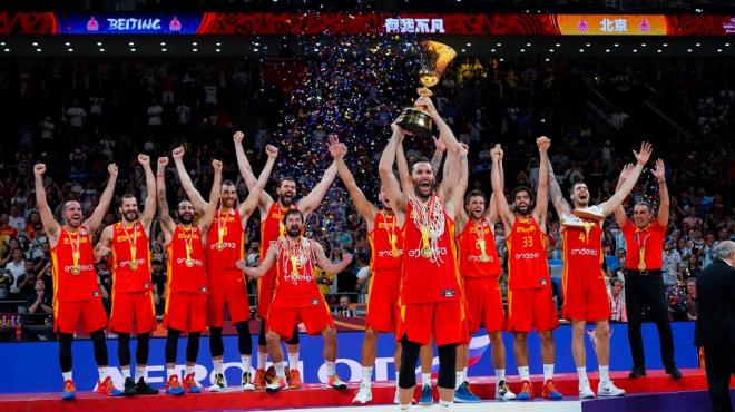 España celebrando su victoria en el Mundial de China 2019 (Foto: CSD)