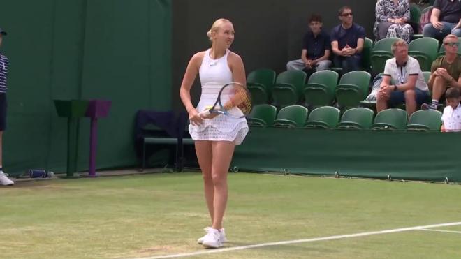 Partido entre Potapova y Andreeva en Wimbledon. (Redes Sociales)