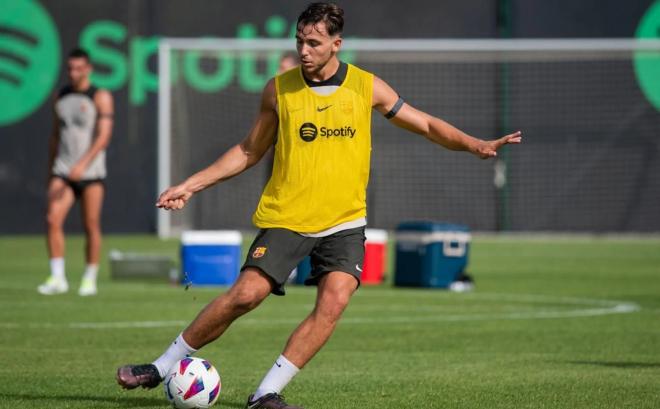 Nico, en una sesión del Barcelona (Foto: FCB).