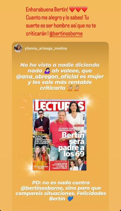 Ana Obregón y la felicitación a Bertín Osborne (@ana_obregon_oficial)
