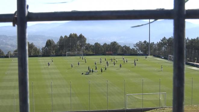 El entrenamiento del pasado miércoles en Afouteza.