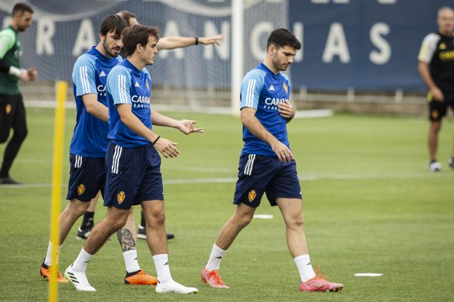 Puche en un entrenamiento del Real Zaragoza (Foto: Daniel Marzo).