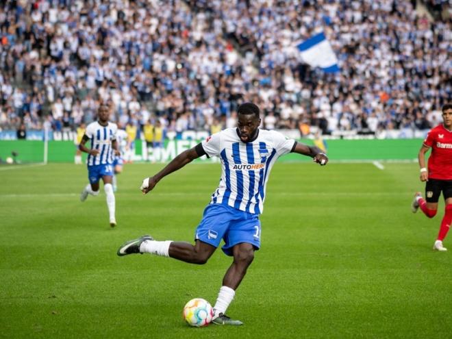 Kanga, en un partido con el Hertha de Berlín.