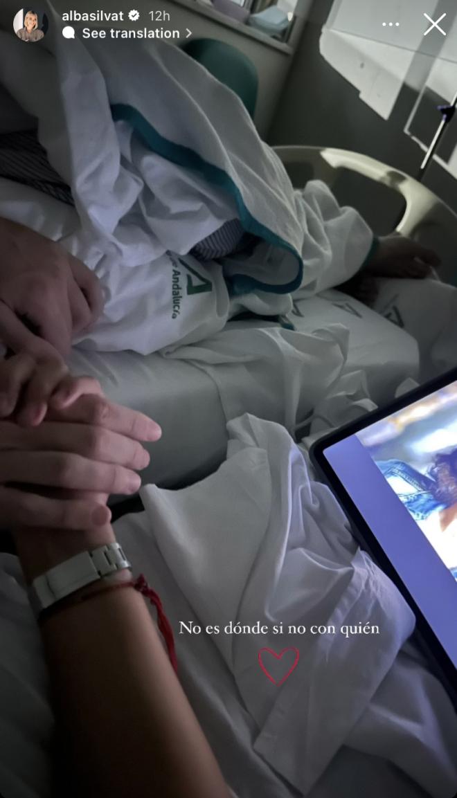 La primera foto de Sergio Rico con Alba Silva en el hospital (Redes sociales)