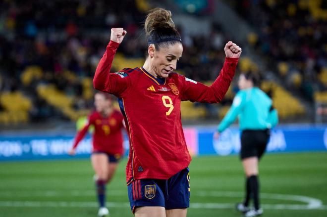 Esther González celebra su gol en el España-Costa Rica (FOTO: Cordón Press).