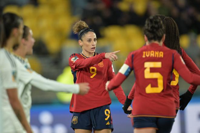 Esther González celebra su gol en el España-Costa Rica (FOTO: Cordón Press).