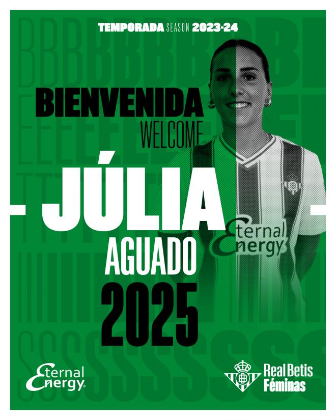 Júlia Aguado, nueva jugadora del Betis Féminas (Foto vía: Real Betis)