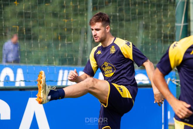 Iván Barbero en Abegondo con el Deportivo (Foto: RCD)