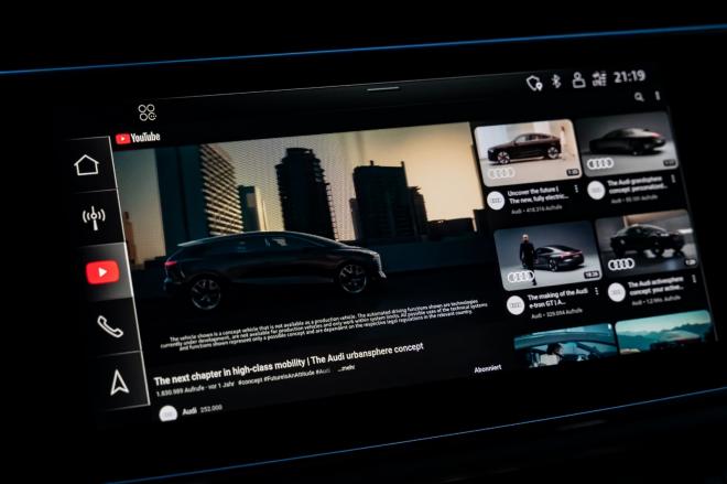 Audi integra YouTube en varios modelos