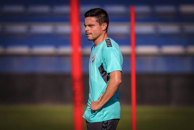Luca Sangalli, en un entrenamiento de pretemporada. (Foto: Málaga CF)