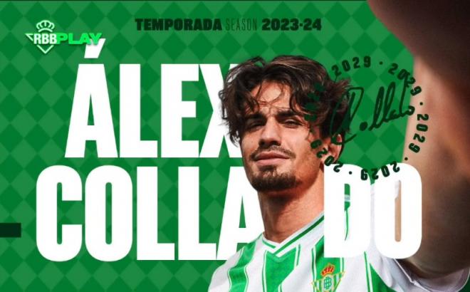 Álex Collado firma por el Betis hasta 2029.