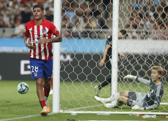 Carlos Martín celebra su gol en el K-League-Atlético de Madrid (Foto: ATM).