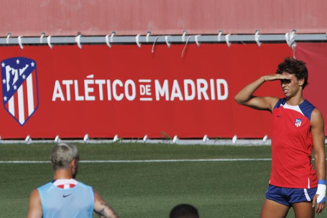 Joao Félix, en una sesión del Atlético de Madrid (Foto: EFE).