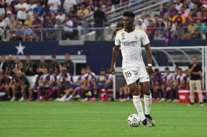 Aurélien Tchouaméni, durante la pretemporada con el Real Madrid (Cordon Press)