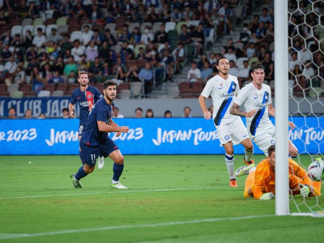 Asensio, a punto de marcar gol al Inter de Milán (Cordon Press)