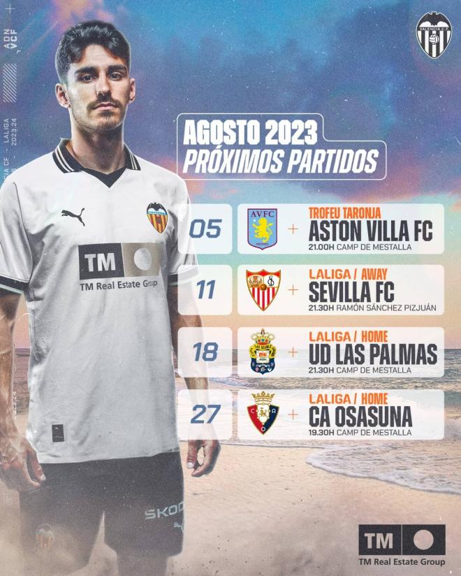 El Valencia CF tiene la agenda de agosto completa: Mestalla acogerá tres partidos en el mes. (Foto