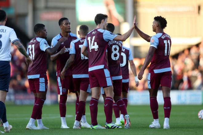 Los jugadores del Aston Villa celebran un gol (Foto: VCF).