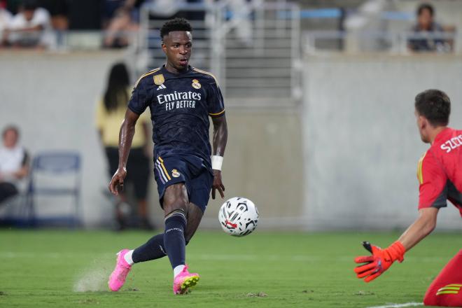 Vinicius Jr. marca en el Juventus-Real Madrid (Foto: Cordon Press).