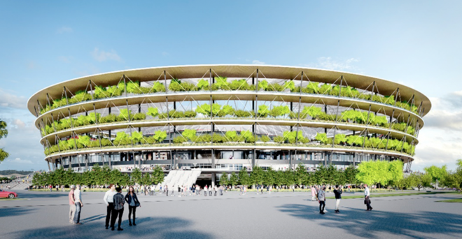 Proyecto del nuevo Estadio Nacional de Belgrado, Serbia (Foto: Fenwick Iribarren Architects)