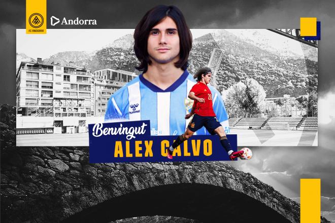 El anuncio oficial del Andorra, que ficha a Álex Calvo hasta 2028. (Foto: FCAndorra))
