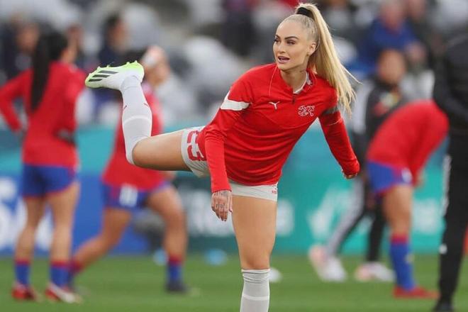 La jugadora Suiza, Alisha Lehmann, en el Mundial Femenino