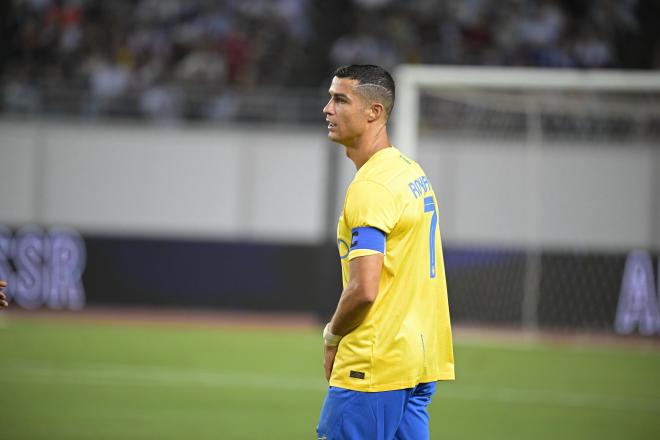 Ronaldo en un partido con el Al-Nassr.