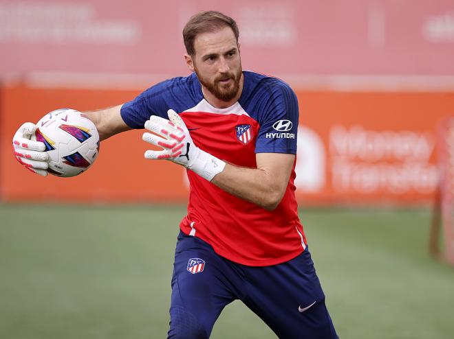 Jan Oblak, en un entrenamiento del Atlético de Madrid (Foto: ATM).