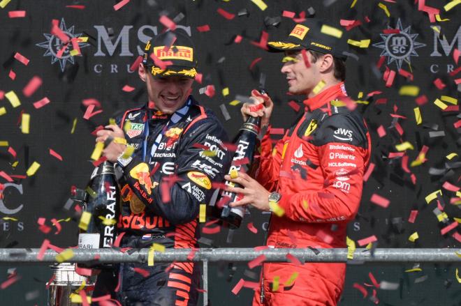 Verstappen, celebrando la victoria en el GP de Bélgica (Cordon Press)