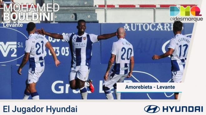 Bouldini, el Jugador Hyundai del Amorebieta - Levante.