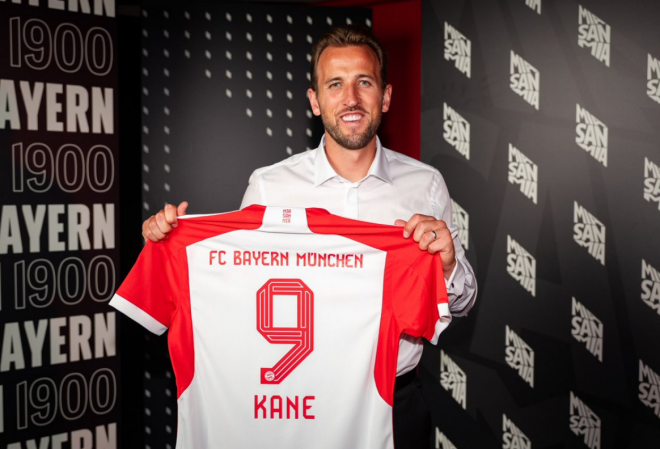 Harry Kane dejó el Tottenham Hotspur para firmar por el Bayern (FOTO: Bayern).