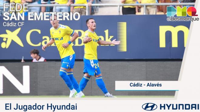 Fede San Emeterio, jugador Hyundai del Cádiz-Getafe.
