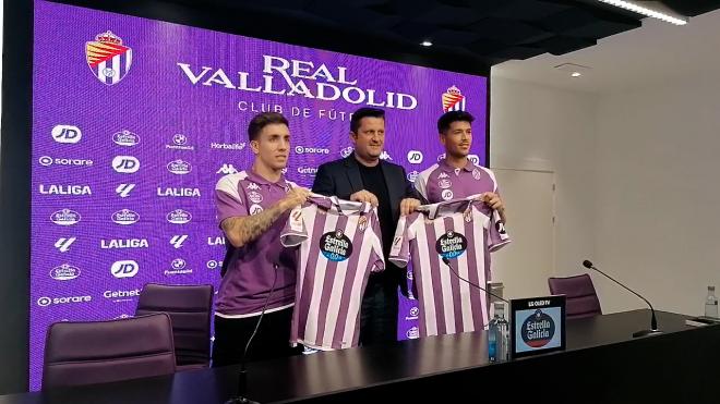 Presentaciones de Joni Montiel y Meseguer con el Real Valladolid.