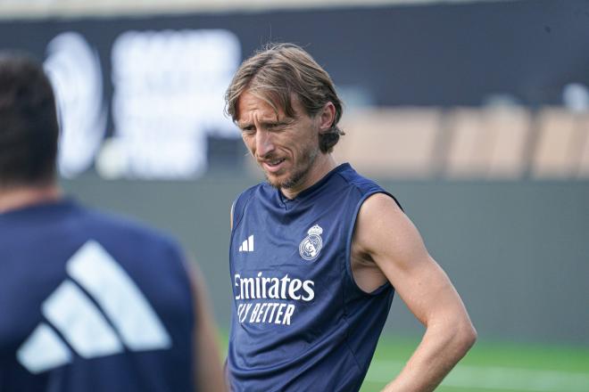 Luka Modric, en un entrenamiento del Real Madrid (Foto: RM).