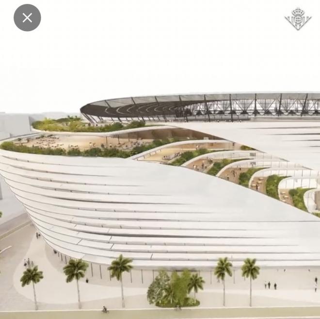 Los espacios verdes del nuevo estadio (Foto: Real Betis)