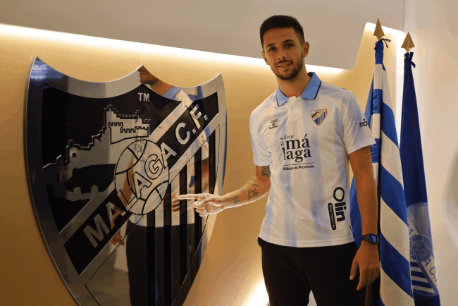 Nelson Monte, nuevo jugador del Málaga hasta 2026. (Foto: MCF)