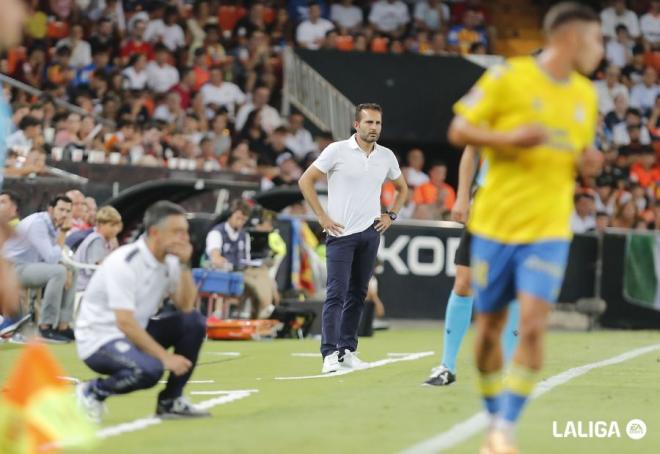 Baraja ante Las Palmas en Mestalla. (Foto: LaLiga).