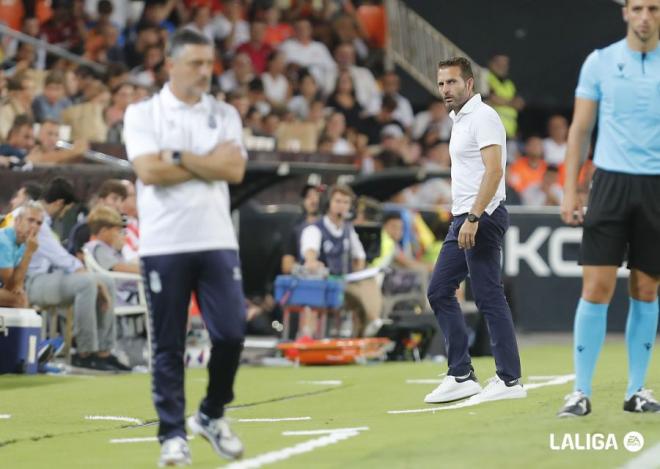 Rubén Baraja. en el último partido en Mestalla ante la UD Las Palmas (Foto: LaLiga).