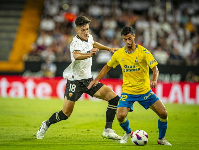 Pepelu contra Las Palmas. (Foto: Valencia CF)