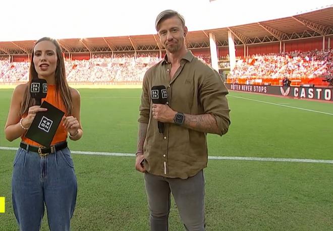 Guti, en el estadio del Almería.