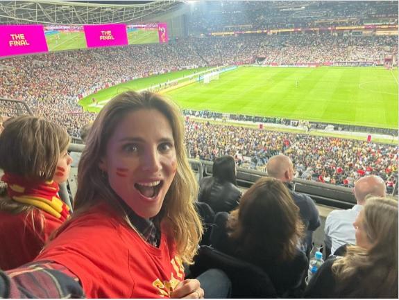 Elsa Pataky, en la final del Mundial Femenino entre España e Inglaterra. Fuente: Instagram Elsa Pa