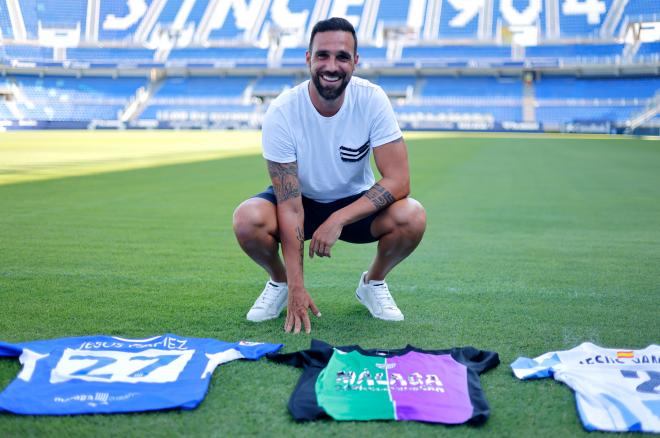 Jesús Gámez, en La Rosaleda (Foto: Málaga CF).