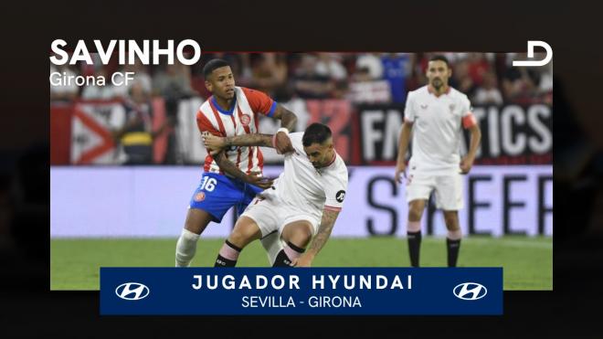 Savinho, Jugador Hyundai del Sevilla-Girona.