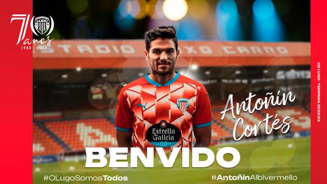 Antoñín, nuevo jugador del Lugo (Foto: CD Lugo).