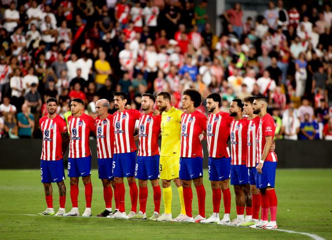 El once del Atlético de Madrid en Vallecas (Foto: ATM).