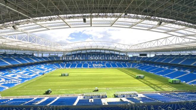 El Reale Arena presentará el sábado nuevo césped (Foto: Real Sociedad).