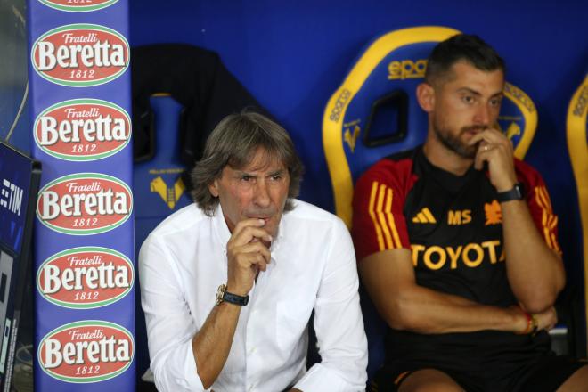 Bruno Conti, segundoe entrenador en la Roma, sustituye al sancionado José Mourinho. Fuente: Cordon Press.