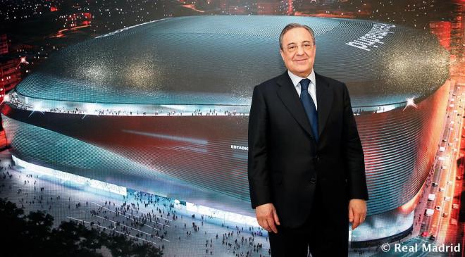 Florentino Pérez, en la presentación del nuevo Bernabéu (Foto: RM).
