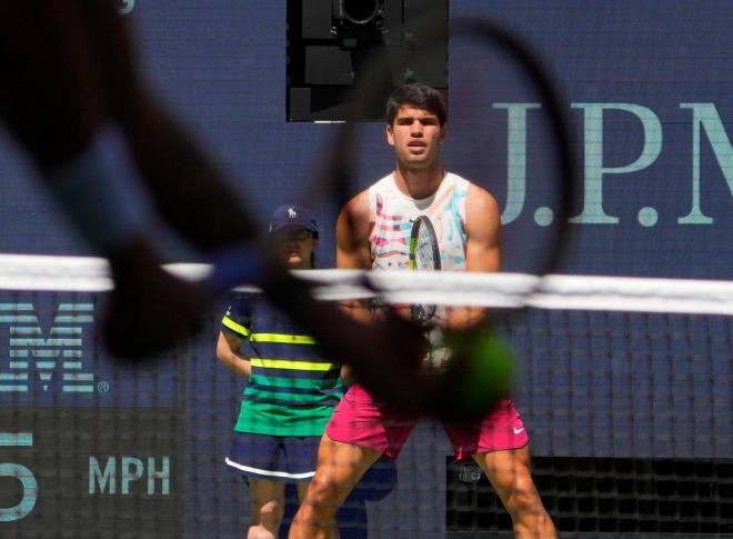 Carlos Alcaraz, ante Evans en el US Open (Foto: Cordon Press).