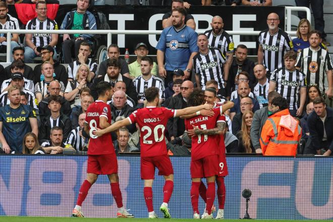 El Liverpool celebra un tanto sobre el Newcastle. Fuente: Cordon Press.