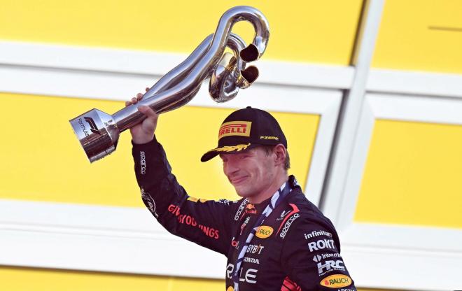 Max Verstappen celebra la victoria en el GP Italia 2023 (Foto: EFE).
